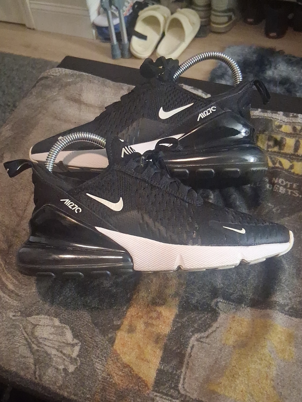 Nike Men’s Black and White Air Max 270 Sneakers